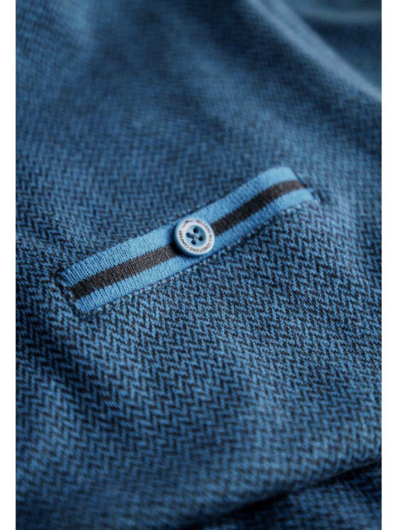 Volcano Volcano Polo T-WERTO Niebieski Regular Fit