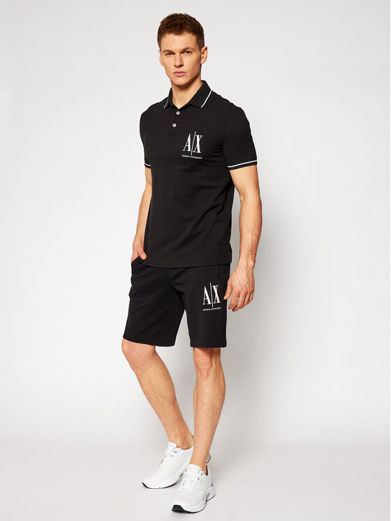 Armani Exchange Armani Exchange Polokošile 8NZFPA Z8M5Z 1200 Černá Regular Fit
