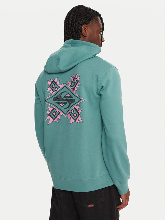 Quiksilver Quiksilver Majica dugih rukava Graphic EQYFT05131 Zelena Regular Fit