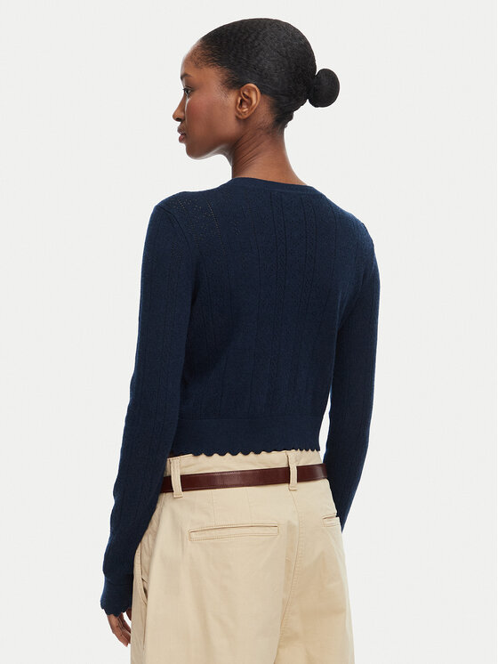 Tommy Jeans Tommy Jeans Кардиган Pointelle DW0DW22931 Тъмносин Regular Fit