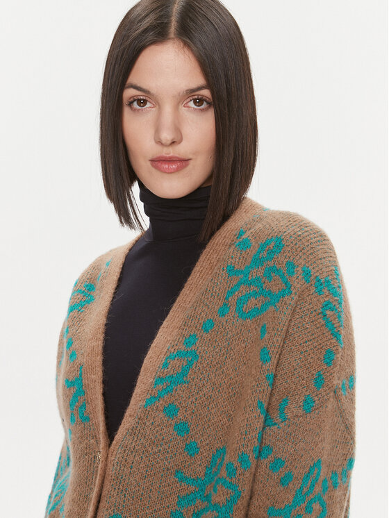 Liu Jo Liu Jo Kardigan MF3226 26054 Smeđa Regular Fit