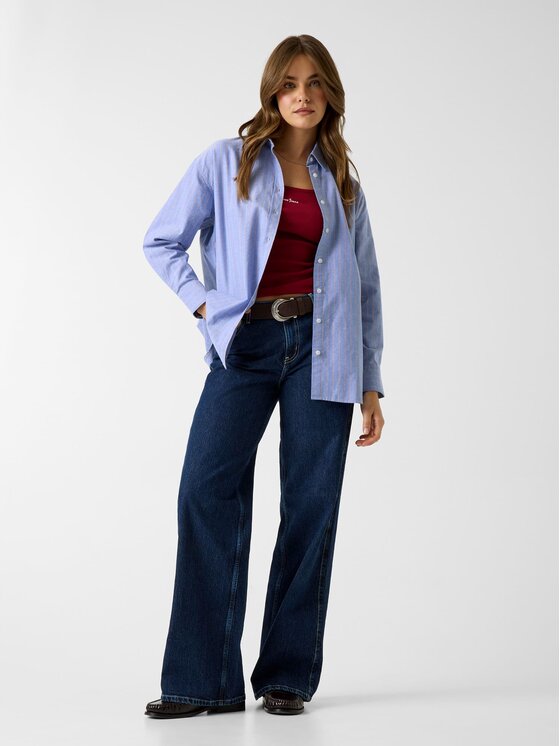 Guess Guess Bluzka 183550 Niebieski Classic Fit