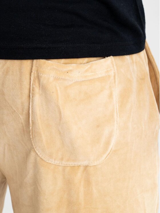 Jigga Wear Jigga Wear Szorty sportowe Krótkie Spodenki Welurowe Męskie Jasne Brązowe Jigga Classic Velour L Brązowy Regular Fit
