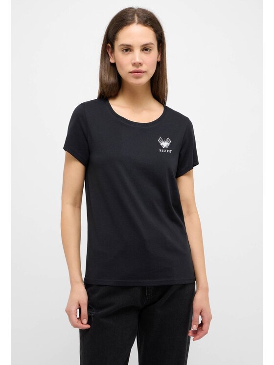 Mustang Mustang T-Shirt Alma Czarny Regular Fit