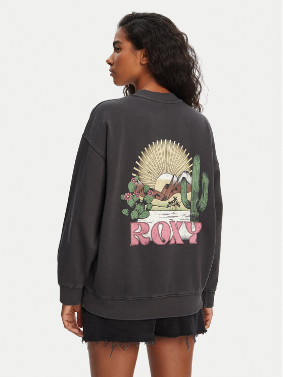 Roxy Roxy Mikina ERJFT04997 Čierna Relaxed Fit