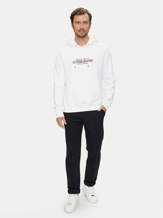Guess Jeans Guess Jeans Sweatshirt M4YQ23 K9V31 Weiß Classic Fit