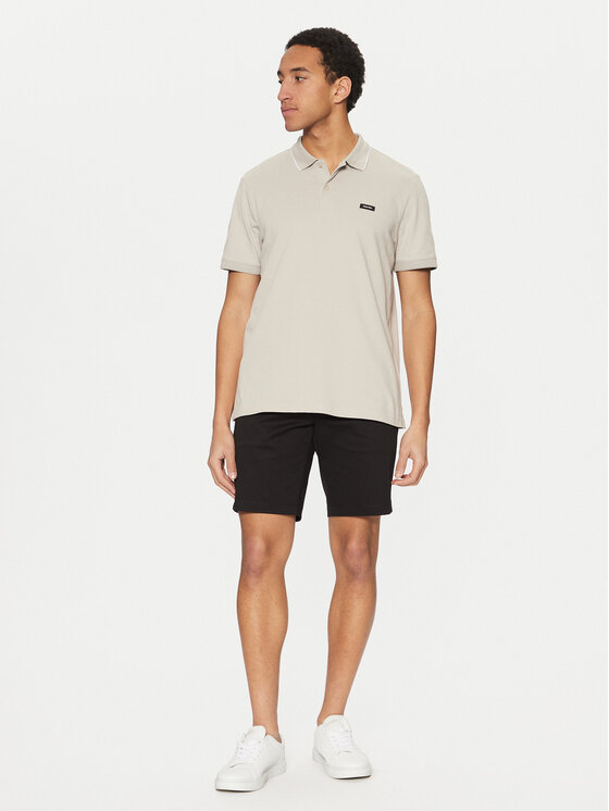 Calvin Klein Calvin Klein Polo K10K114141 Beżowy Regular Fit
