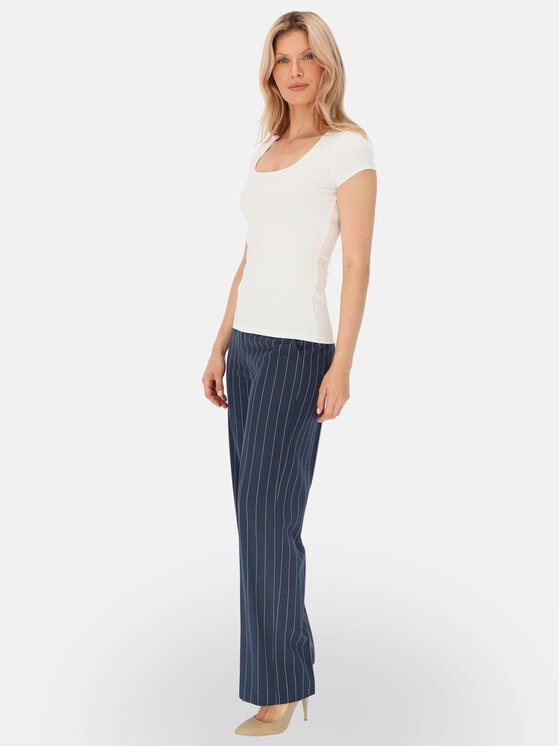 Potis & Verso Potis & Verso T-Shirt Wella Biały Regular Fit