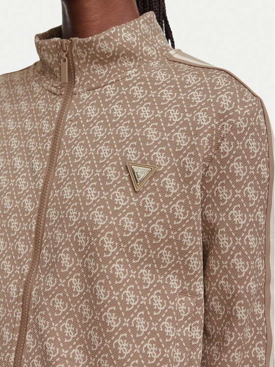 Guess Guess Bluza V6YQ28 K5183 Brązowy jasny Regular Fit