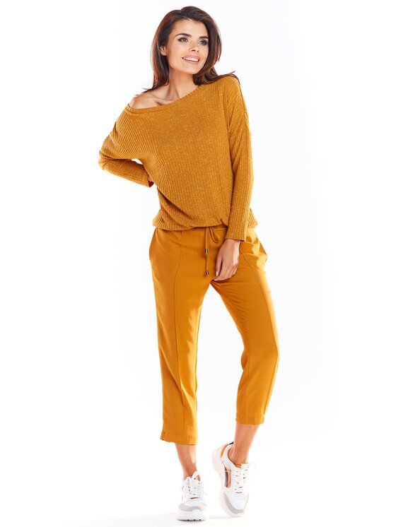 Awama Awama Maglione A333 Marrone Basic Fit