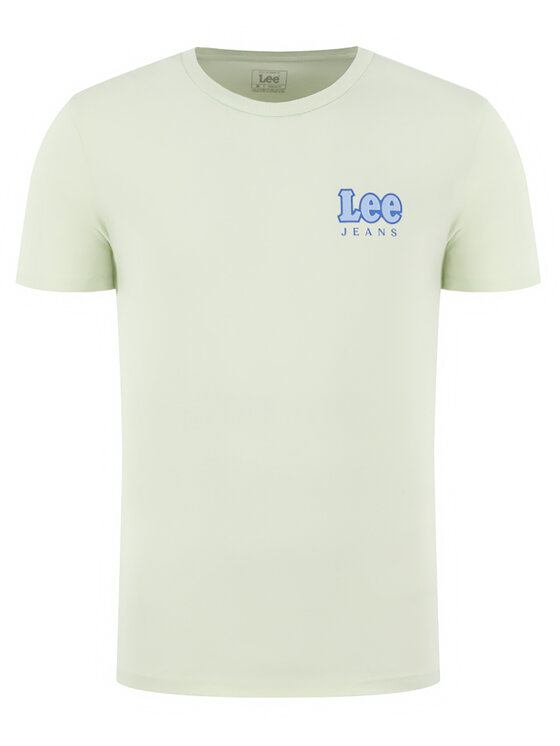 Lee Lee T-shirt Chest Logo Tee L64RFENK 112115902 Verde Regular Fit