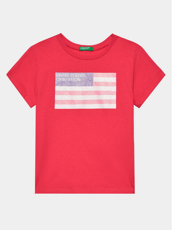 United Colors Of Benetton Tricou 3I1XC10H8 Roz Regular Fit