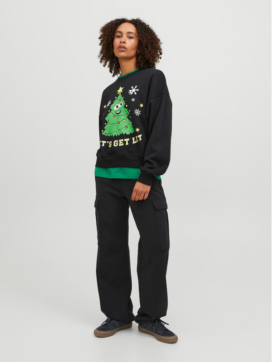 JJXX JJXX Medžiaginės kelnės Sofia 12245779 Juoda Relaxed Fit