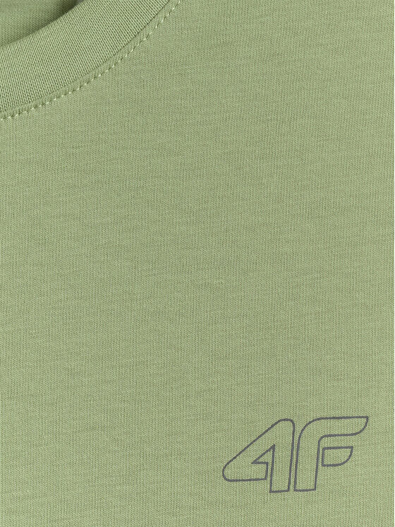 4F 4F T-Shirt BASIC+ Turkusowy Regular Fit