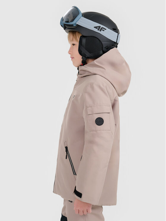 4F 4F Kurtka snowboardowa SNOWBOARD Brązowy jasny Regular Fit