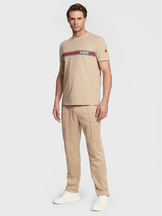 Guess Guess T-Shirt Jamey Z2BI09 J1314 Μπεζ Regular Fit