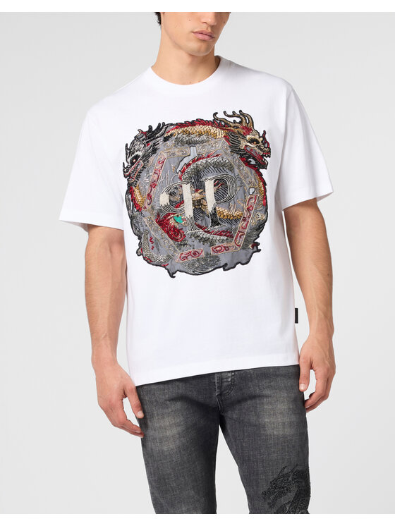 PHILIPP PLEIN PHILIPP PLEIN T-Shirt 29742 Biały Regular Fit