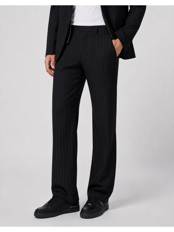 PHILIPP PLEIN PHILIPP PLEIN Kalhoty z materiálu 31281 Černá Regular Fit