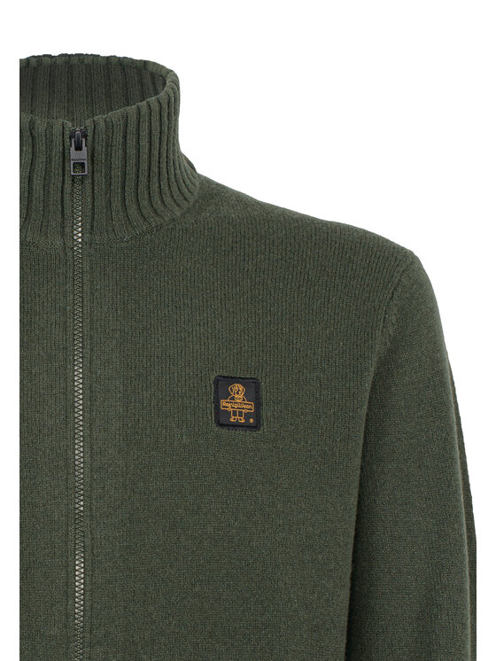 RefrigiWear RefrigiWear Sweter M30800-E04010 Zielony Regular Fit