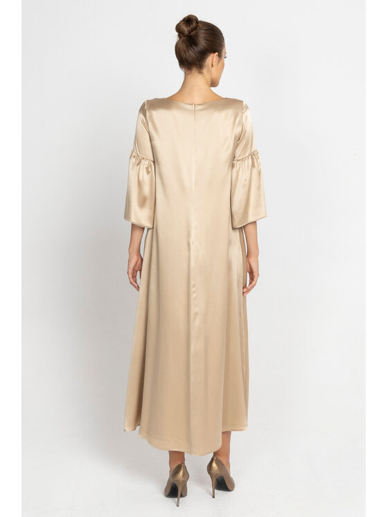 Deni Cler Milano Deni Cler Milano Sukienka wieczorowa W-DC-3295-D5-L1-23-1 Złoty Loose Fit