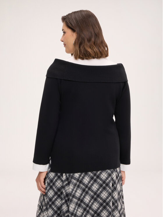 Fiorella Rubino Fiorella Rubino Sweter M374L008657N0Z3 Czarny Over Fit