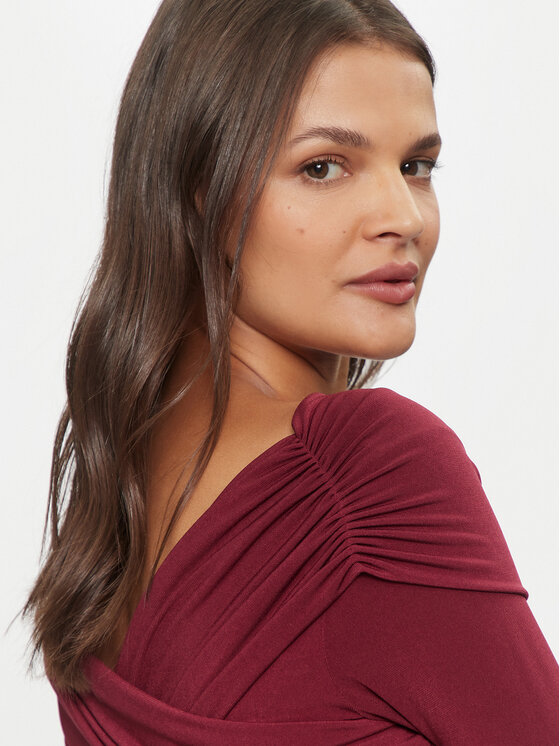 ViCOLO ViCOLO Rochie de seară TS0240 Vișiniu Slim Fit