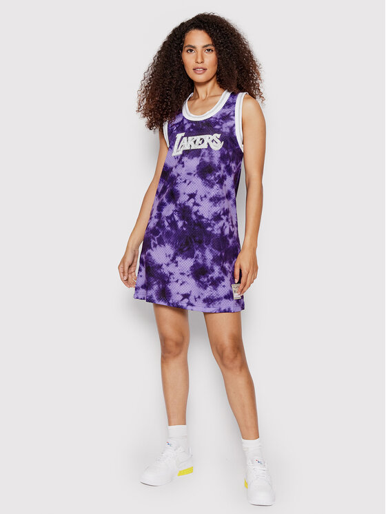 Mitchell & Ness Mitchell & Ness Φόρεμα καθημερινό TDRSLF19018 Μωβ Regular Fit