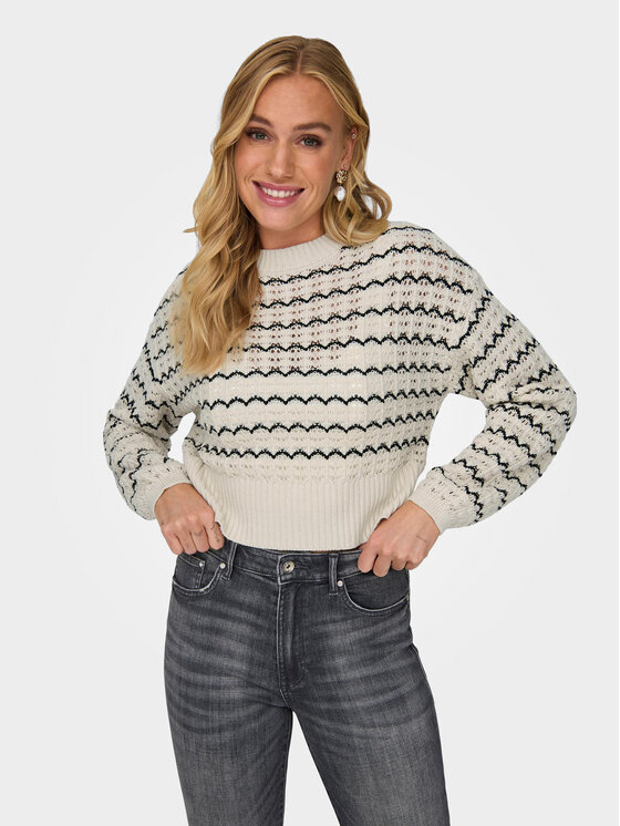 ONLY ONLY Sweter Asa 15310527 Beżowy Regular Fit