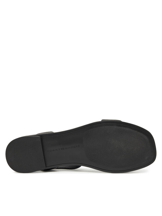 Tommy Hilfiger Tommy Hilfiger Sandali Ankle Strap Leather Sandal FW0FW08422 Črna