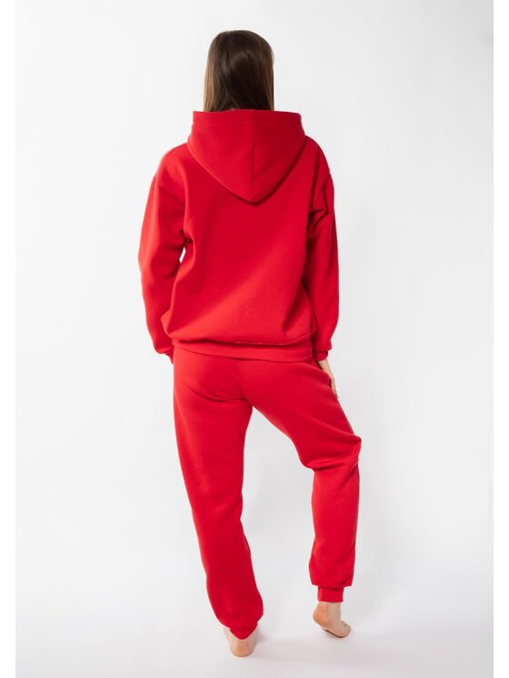 DKaren Sport DKaren Sport Komplet bluza i spodnie materiałowe Randi Czerwony Classic Fit