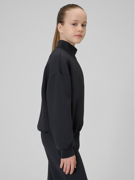 4F 4F Bluza JOY MOTION Czarny Regular Fit