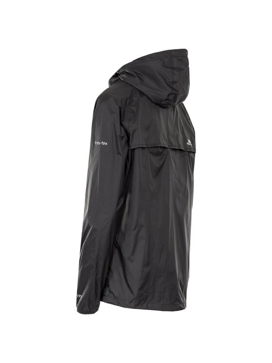 Trespass Trespass Kurtka przeciwdeszczowa Qikpac Czarny Long Fit
