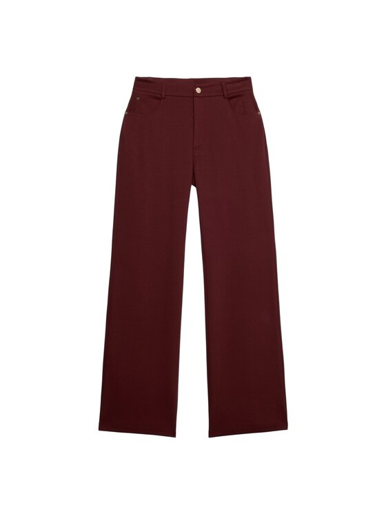 Oltre Oltre Pantaloni di tessuto P829J002386N036 Bordeaux Baggy Fit