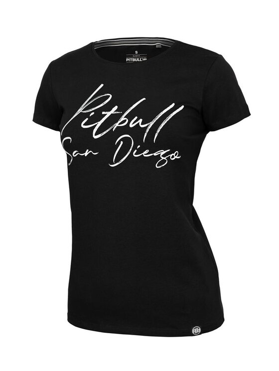 PITBULL PITBULL T-Shirt Koszulka damska Pitbull SD L Czarny Regular Fit