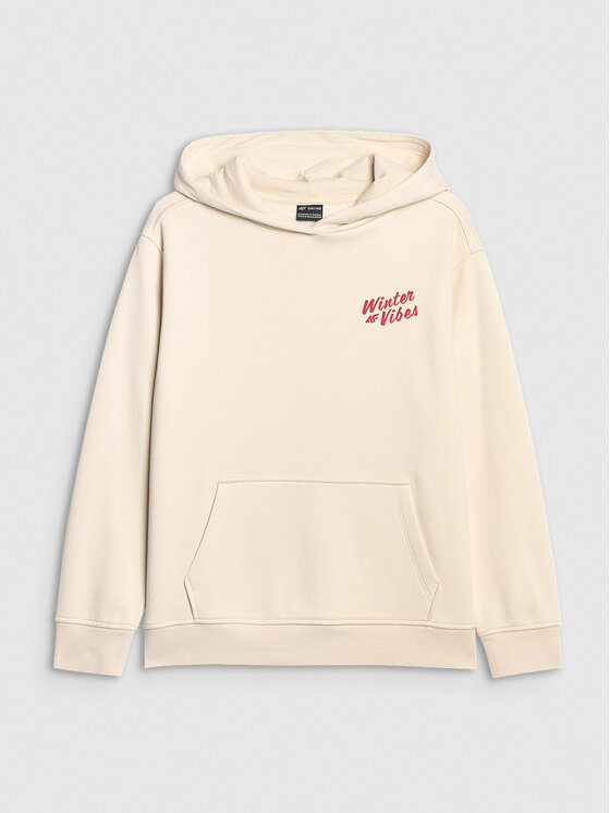 4F 4F Bluza APRES SKI Biały Loose Fit