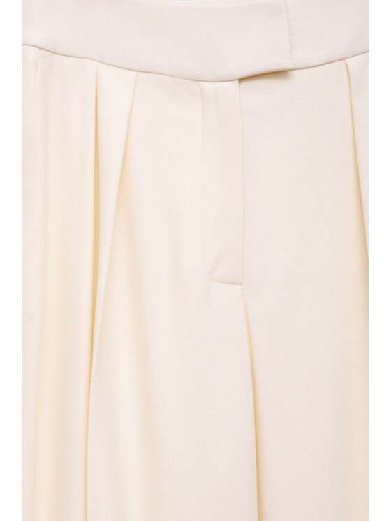 Epuzer Epuzer Pantaloni di tessuto Muse Wide Crema Loose Leg