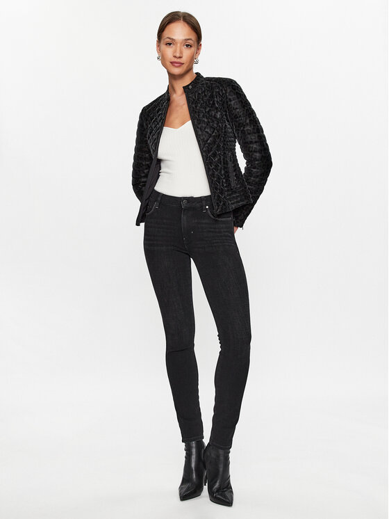 Guess Guess Kurtka przejściowa W3BL15 WFQR0 Czarny Regular Fit