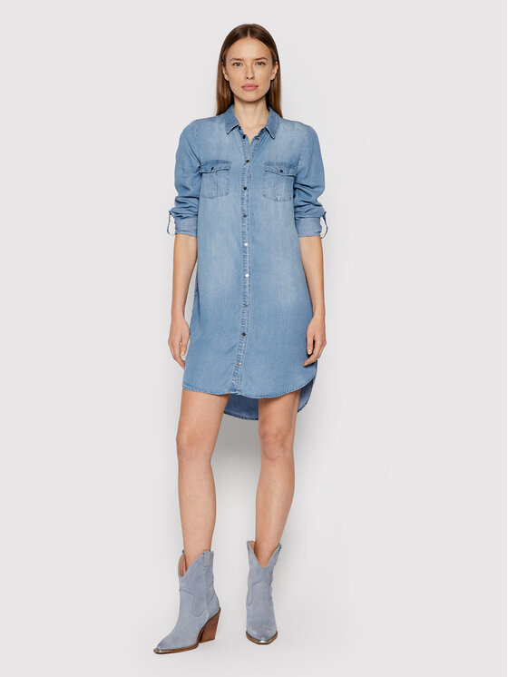 Vero Moda Vero Moda Джинсова сукня Silla 10184172 Голубий Regular Fit