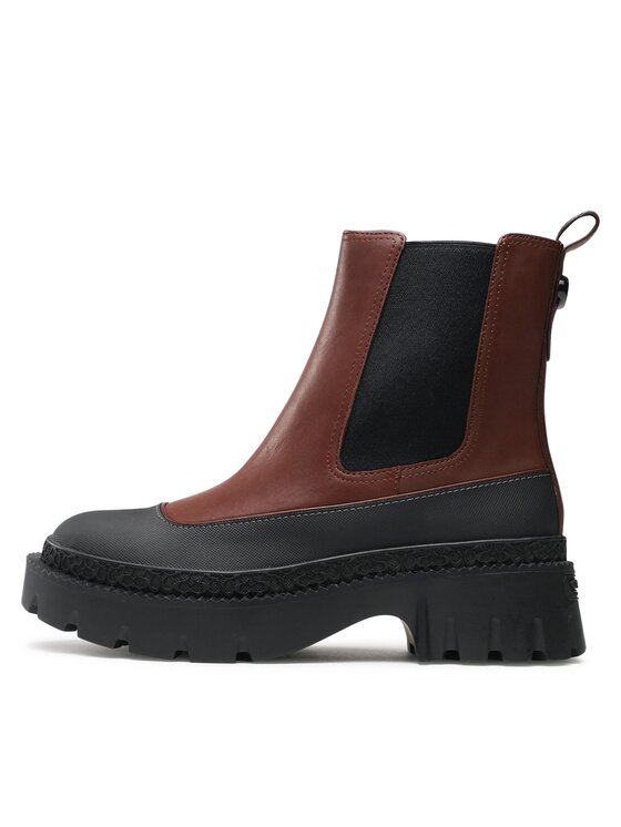 Coach Coach Μποτάκια Jayla Leather Bootie CM770 Καφέ