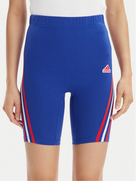 adidas Biker shorts Future Icons 3 Stripes IS3235 Blu Slim Fit Modivo