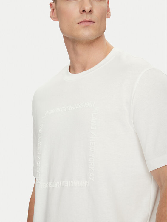 Armani Exchange Armani Exchange Majica 6DZTLN ZJ9JZ 1116 Bela Regular Fit