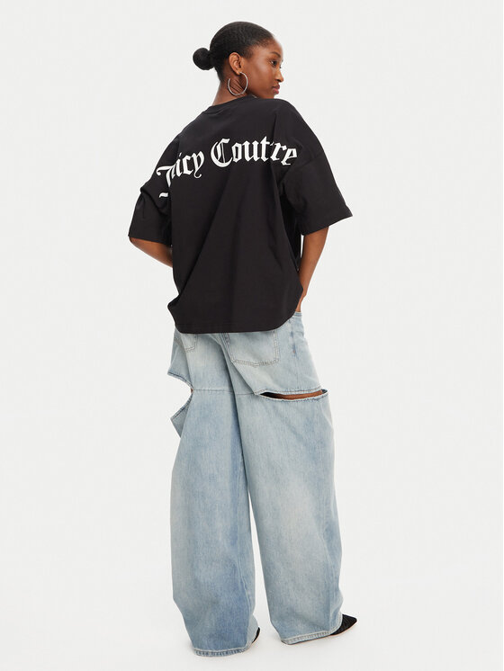 Juicy Couture Juicy Couture T-shirt Boyfriend JCTES09 Crna Relaxed Fit