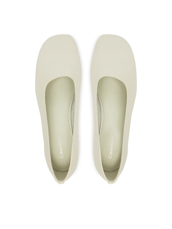 Calvin Klein Calvin Klein Baleriny Round Ballerina Lth HW0HW02943 Biały