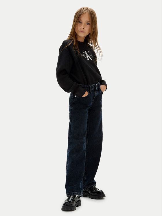 Calvin Klein Jeans Calvin Klein Jeans Sweter Monologo IG0IG02830 M Czarny Regular Fit