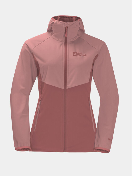 Jack Wolfskin Jack Wolfskin Softshell jakna Go Hike Softshell 1306862 Tamnocrvena Regular Fit
