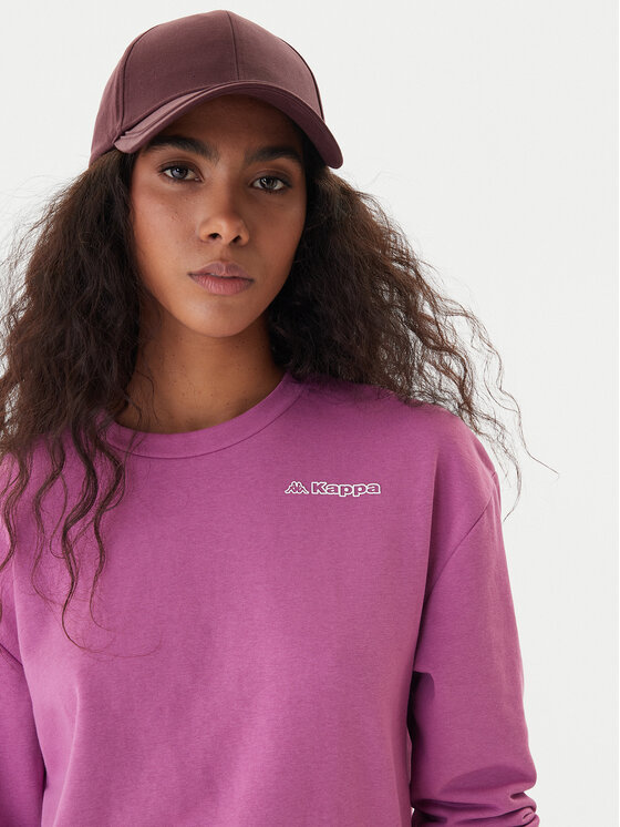 Kappa Kappa Mikina Logo Fekka 371M5EW Fialová Regular Fit