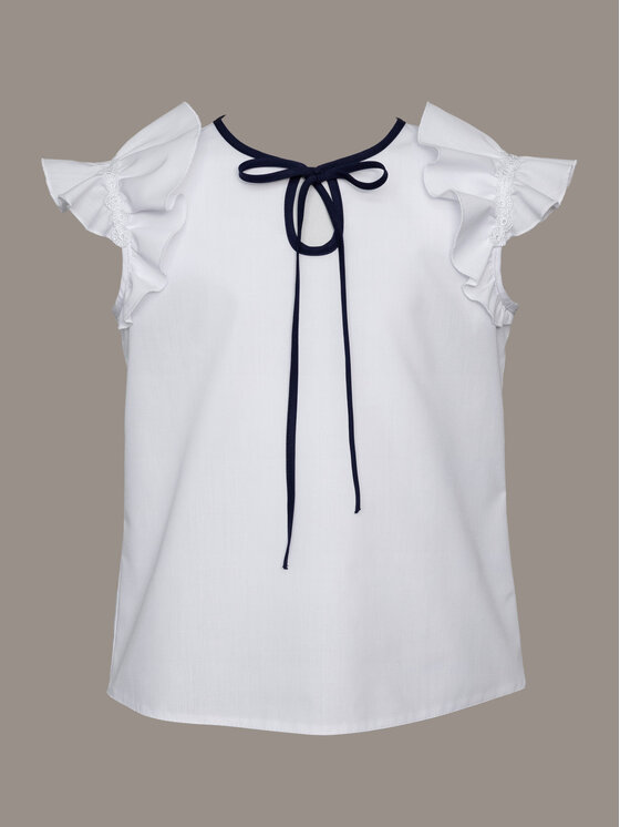 SLY SLY Bluzka 4S-105 Biały Comfortable Fit