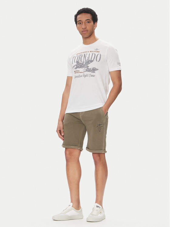 Aeronautica Militare Aeronautica Militare Αθλητικό σορτς 251BF016F583 Χακί Regular Fit