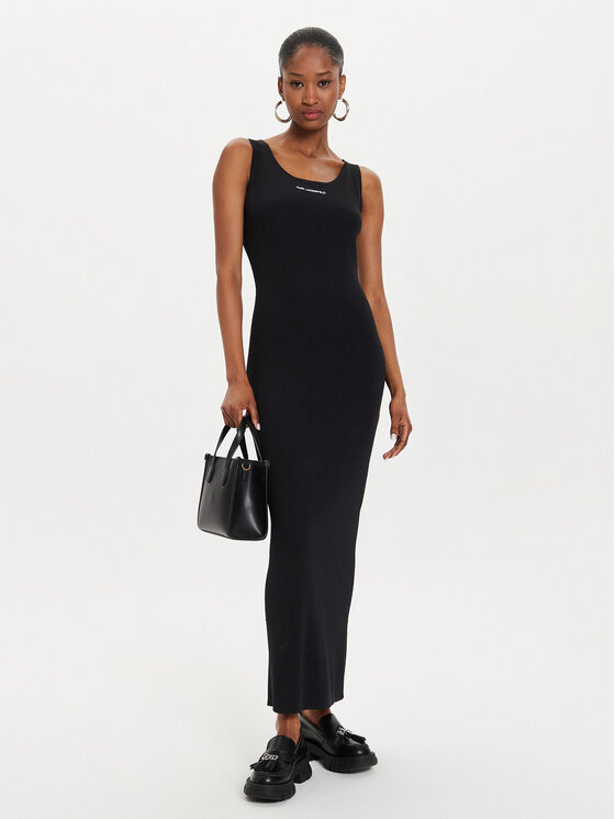 KARL LAGERFELD KARL LAGERFELD Nyári ruha 245W1332 Fekete Slim Fit