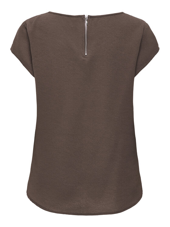 ONLY ONLY Μπλουζάκι Vic 15142784 Καφέ Regular Fit